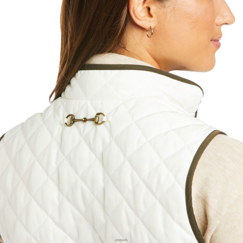 RJ66P3617 gilet en bois Ariat hauts glace à la vanille femmes