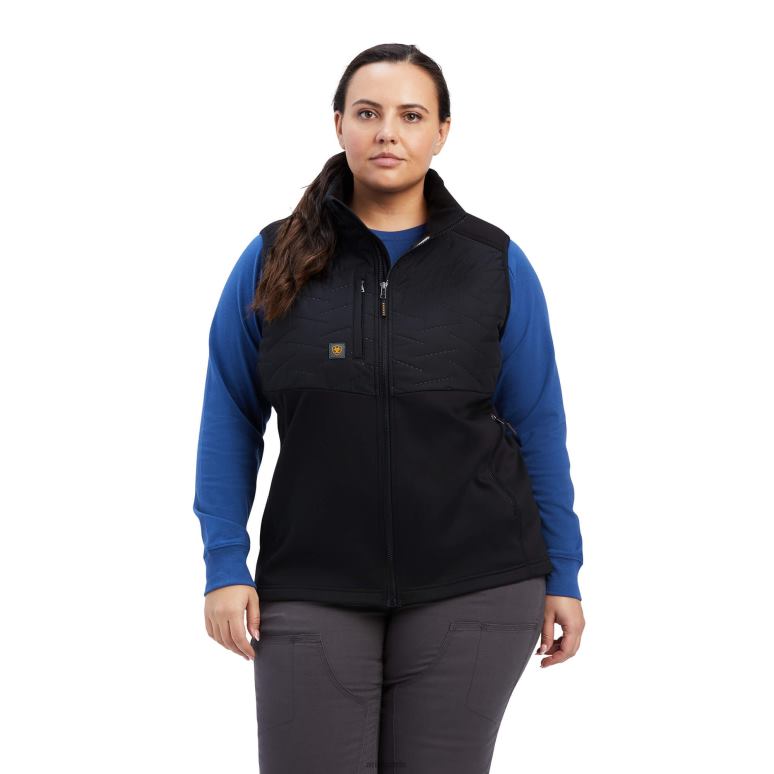 RJ66P3626 gilet cloud 9 pour barres d'armature Ariat hauts noir femmes