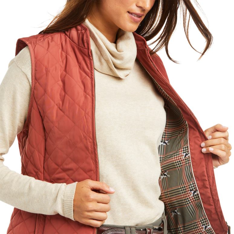 RJ66P3633 gilet en bois Ariat hauts Marsala femmes