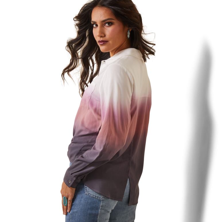 RJ66P2758 fondu en haut Ariat hauts impression multiple femmes