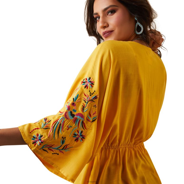 RJ66P2763 haut carmen Ariat hauts jaune jaune femmes