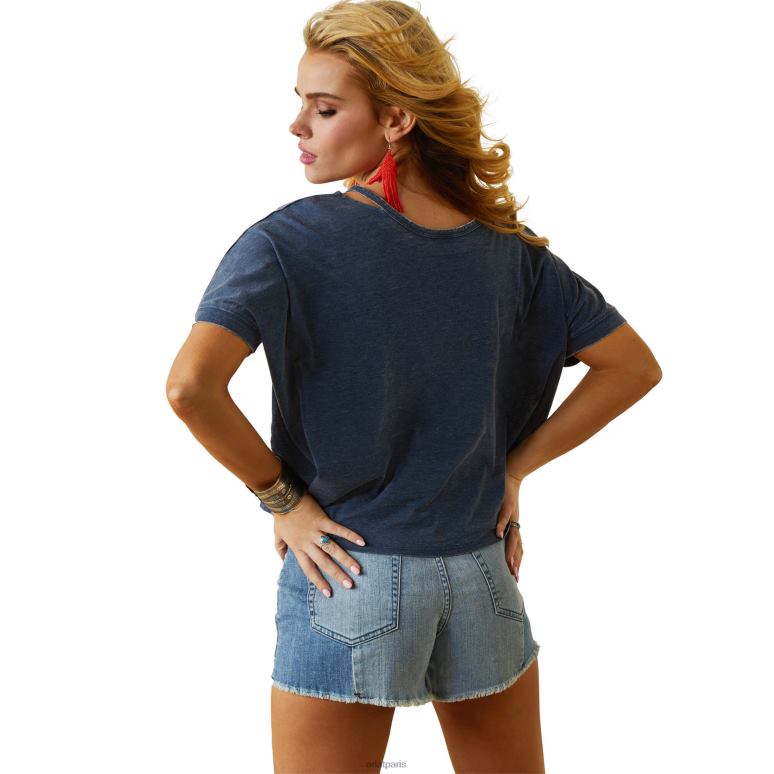 RJ66P2817 Francesca haut Ariat hauts pétrole profond femmes