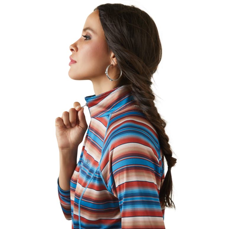 RJ66P2833 haut à fermeture éclair 1/4 Laguna Ariat hauts Sérape d'horizon femmes