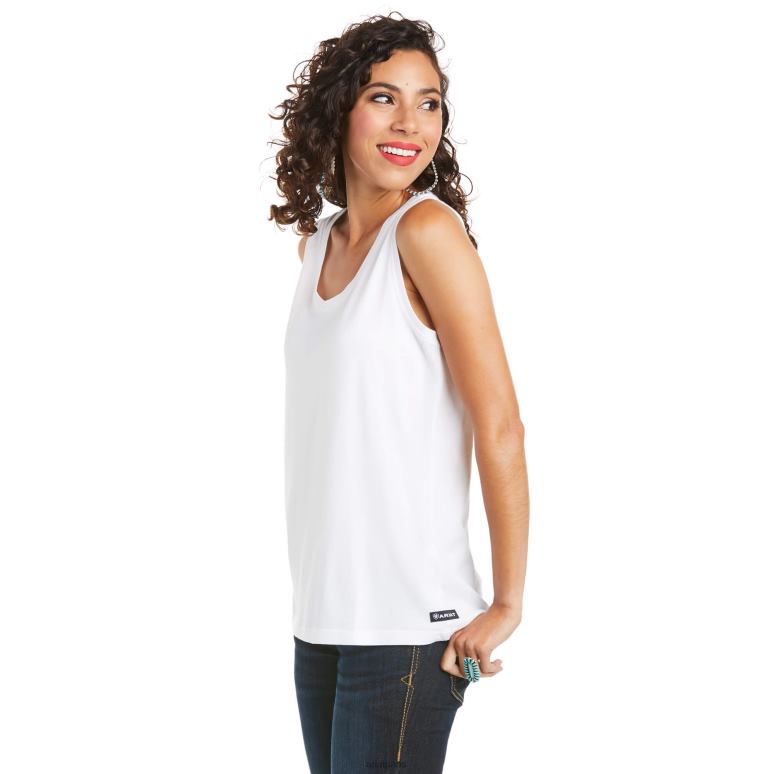 RJ66P2968 réservoir d'éléments Ariat hauts blanc femmes