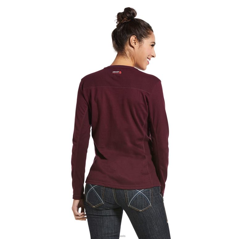 RJ66P3016 fr ac haut Ariat hauts malbec femmes