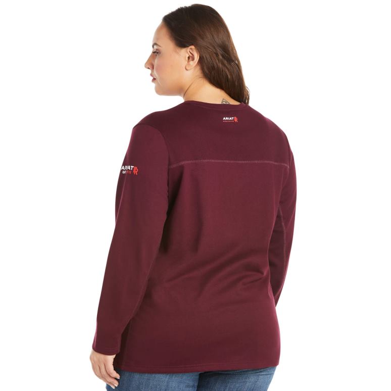 RJ66P3016 fr ac haut Ariat hauts malbec femmes