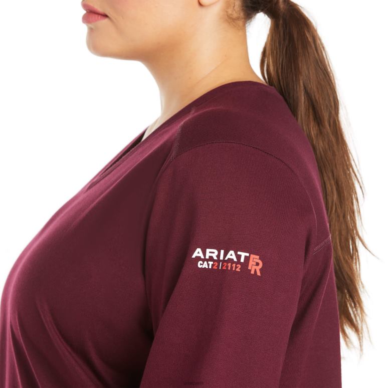 RJ66P3016 fr ac haut Ariat hauts malbec femmes