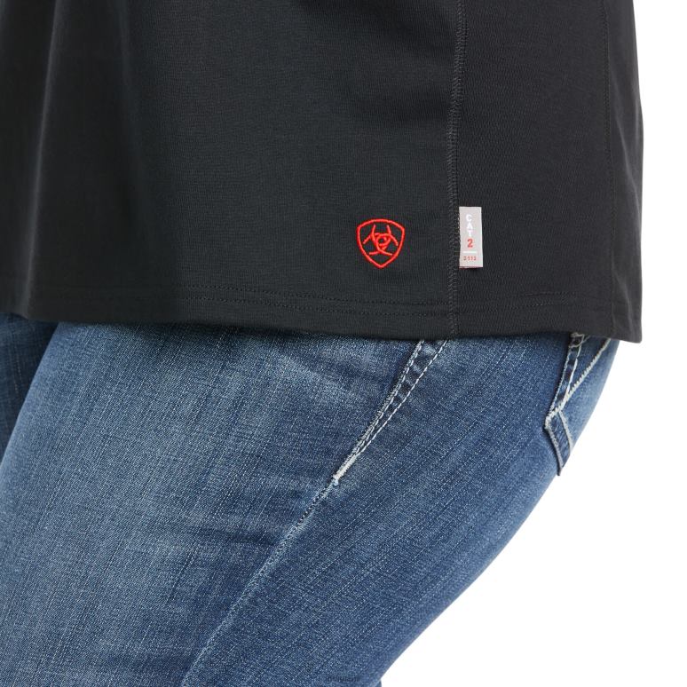 RJ66P3019 fr ac haut Ariat hauts noir femmes