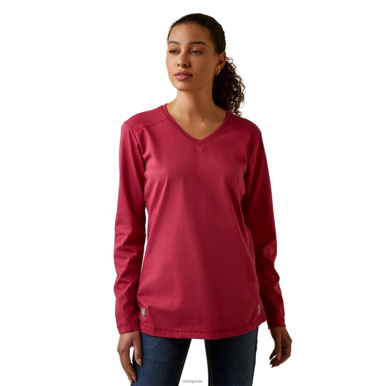 RJ66P3034 fr ac haut Ariat hauts cerise jubilé femmes
