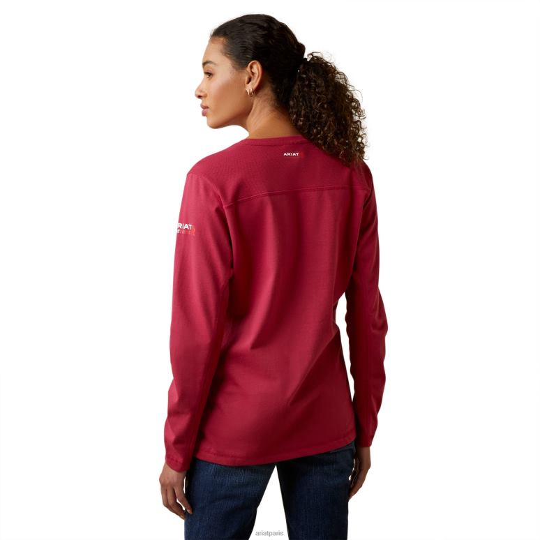 RJ66P3034 fr ac haut Ariat hauts cerise jubilé femmes