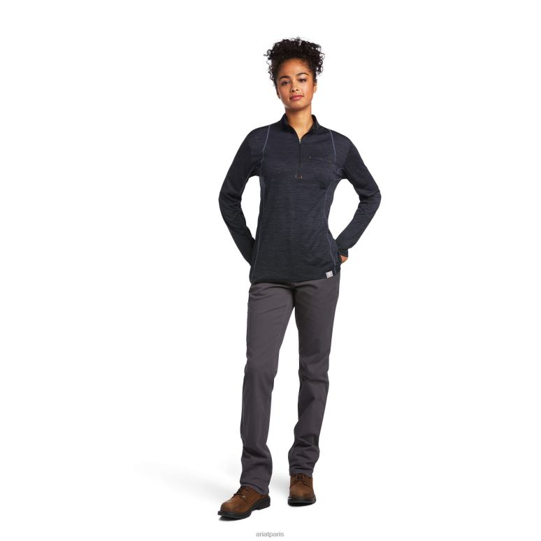 RJ66P3094 rebar évolution 1/2 zip haut Ariat hauts noir femmes