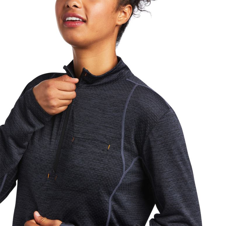 RJ66P3094 rebar évolution 1/2 zip haut Ariat hauts noir femmes