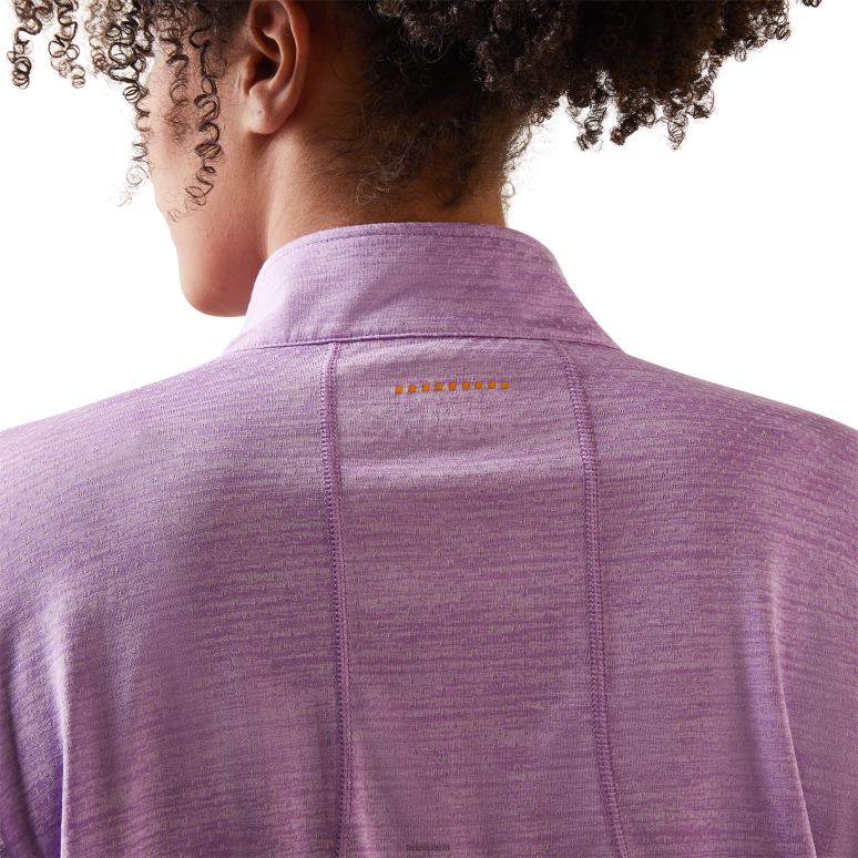 RJ66P3126 rebar évolution 1/2 zip haut Ariat hauts cachemire violet femmes