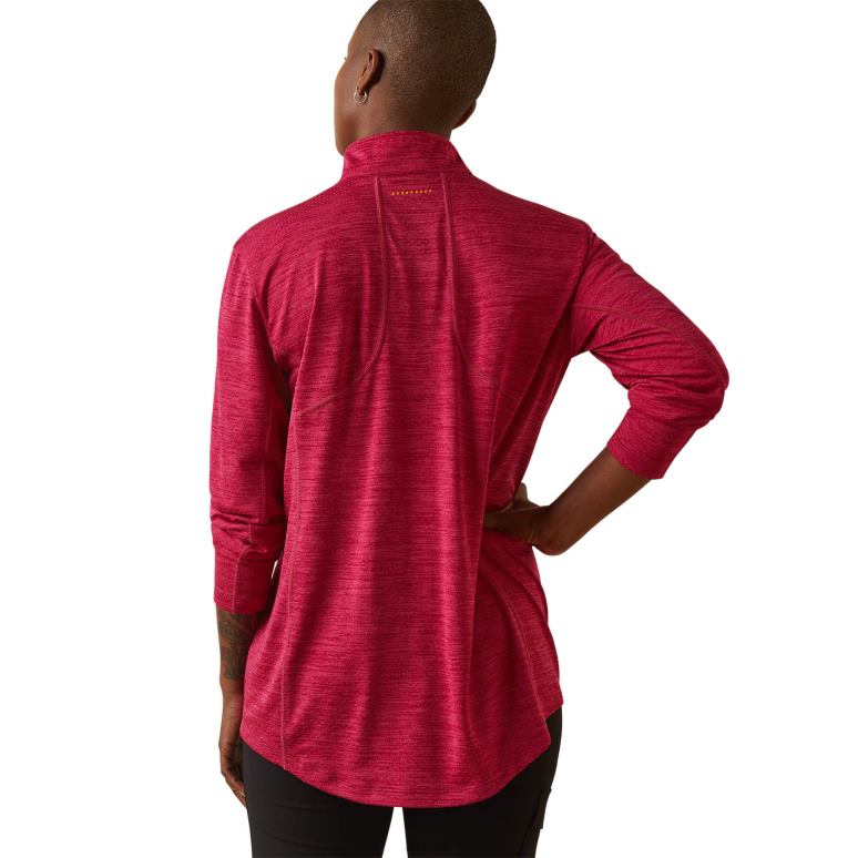 RJ66P3129 rebar évolution 1/2 zip haut Ariat hauts cerise jubilé femmes