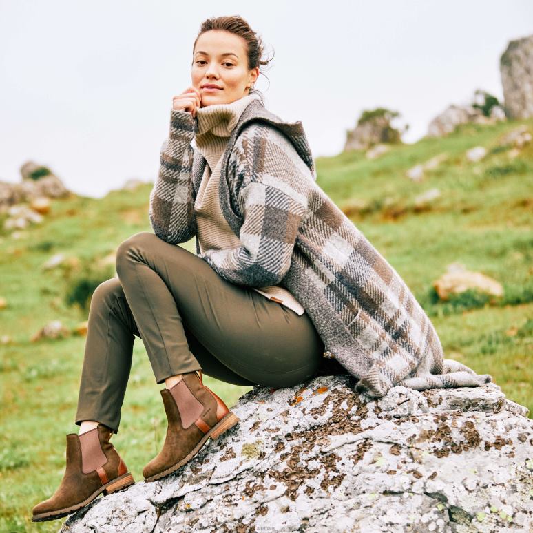 RJ66P3340 cardigan saratoga Ariat hauts carreaux gris chiné femmes