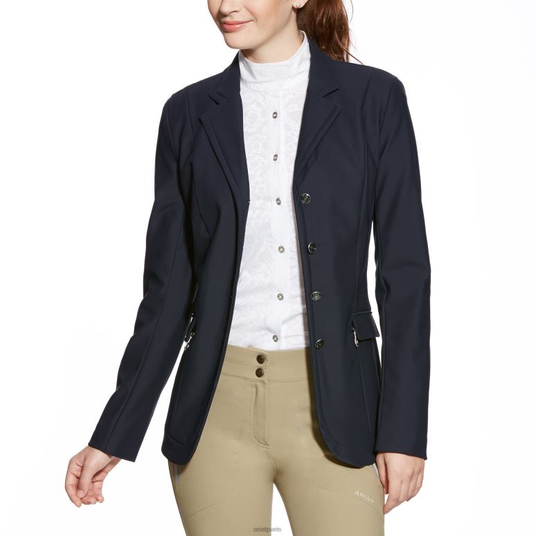 RJ66P3674 manteau de présentation platine Ariat hauts marine femmes