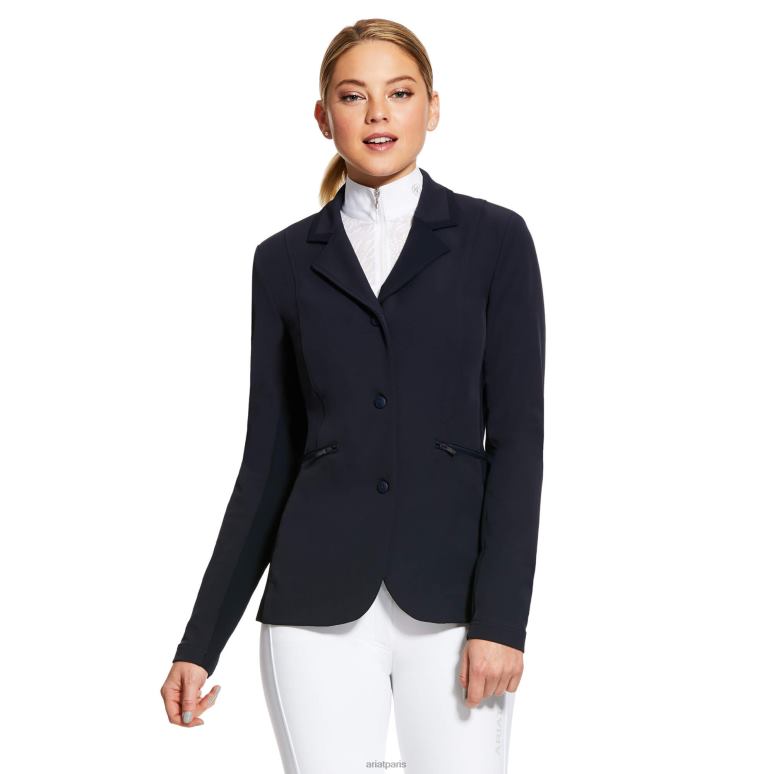RJ66P3690 manteau de concours Galatée Ariat hauts marine femmes