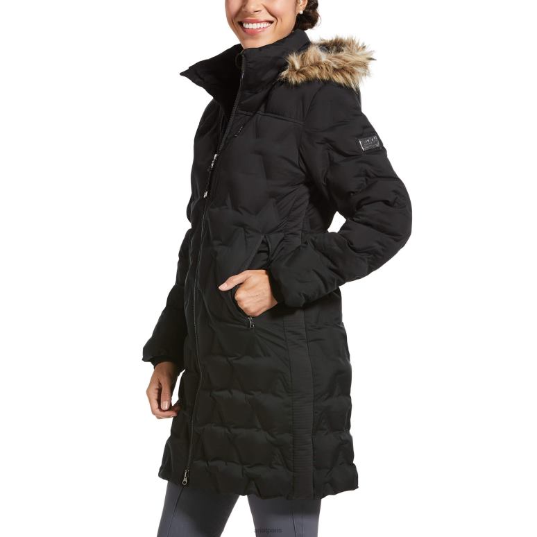 RJ66P3691 manteau en duvet isolé Barrow Ariat hauts noir femmes