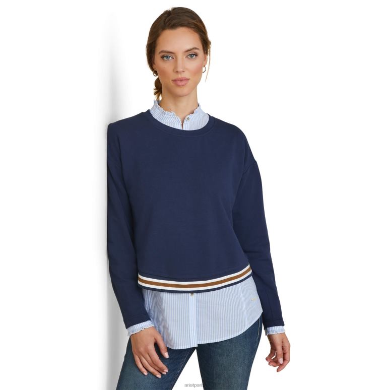 RJ66P3364 sweat-shirt du Pacifique Ariat hauts marine femmes