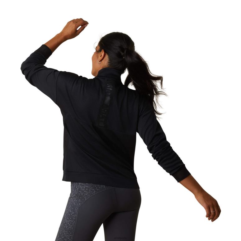 RJ66P3372 sweat-shirt Breathe 1/2 zip Ariat hauts noir femmes