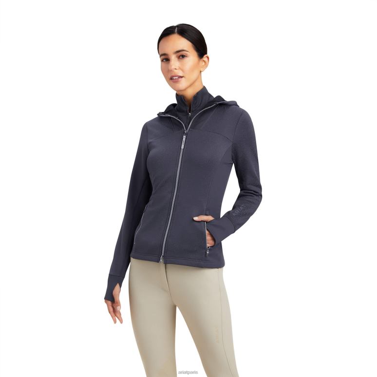 RJ66P3405 sweat-shirt zippé Lumina Ariat hauts ébène femmes