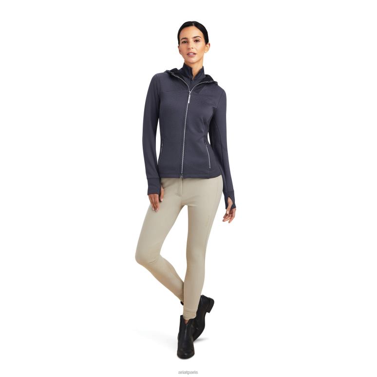 RJ66P3405 sweat-shirt zippé Lumina Ariat hauts ébène femmes