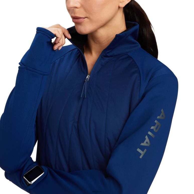 RJ66P3406 sweat-shirt venture 1/2 zip Ariat hauts bleu immobilier femmes