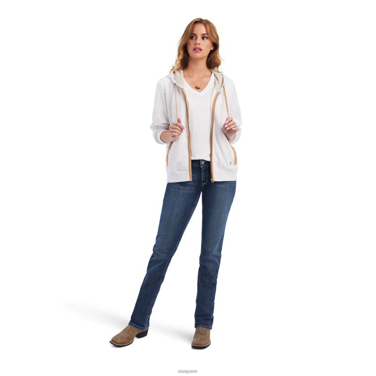 RJ66P3415 sweat-shirt zippé avec vue sur le désert Ariat hauts aigrette femmes