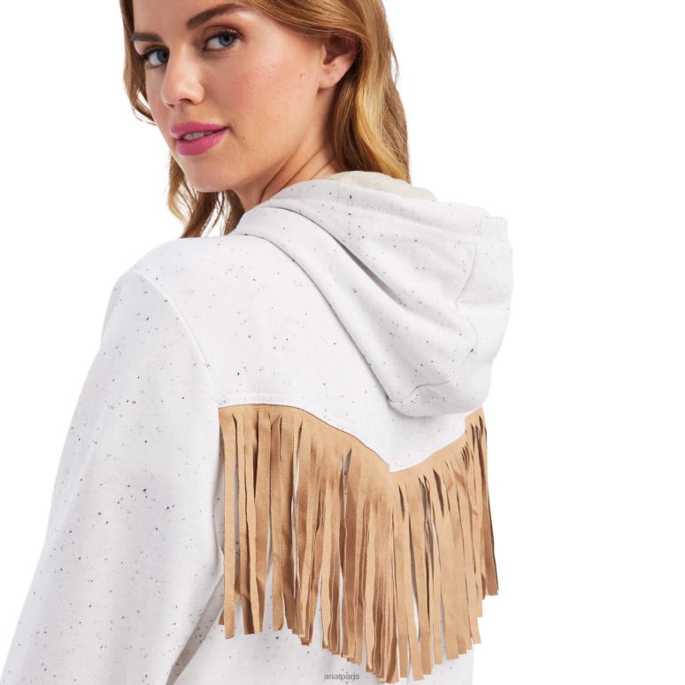 RJ66P3415 sweat-shirt zippé avec vue sur le désert Ariat hauts aigrette femmes