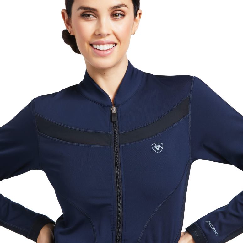 RJ66P3434 sweat zippé Ascent Ariat hauts marine femmes