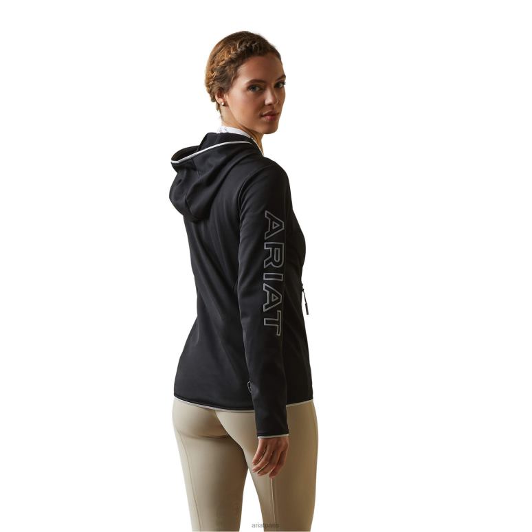 RJ66P3371 sweat à capuche zippé byron Ariat hauts noir femmes