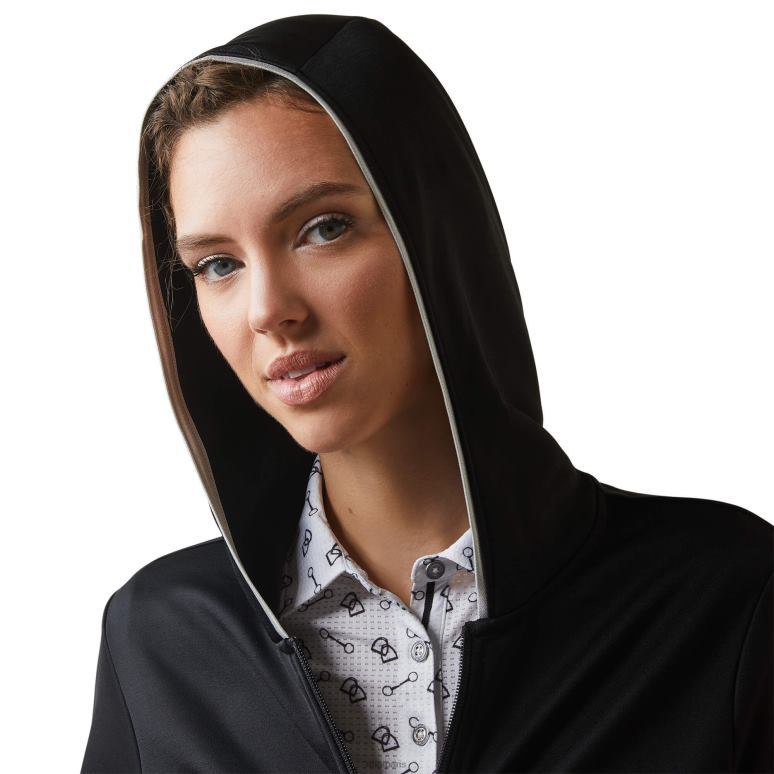 RJ66P3371 sweat à capuche zippé byron Ariat hauts noir femmes