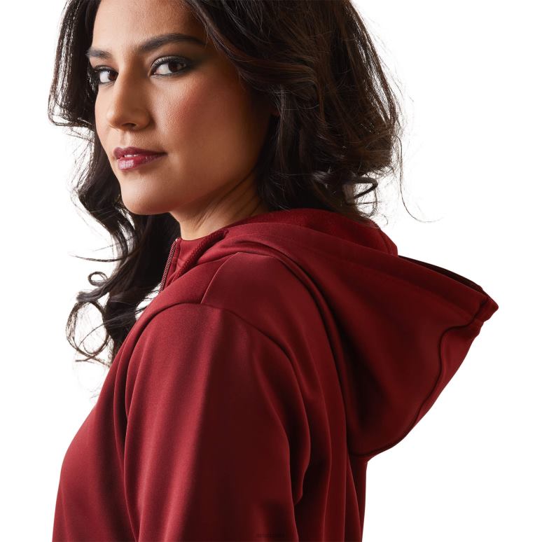 RJ66P3382 sweat à capuche tek sweat à capuche 1/2 zip Ariat hauts Grenade femmes