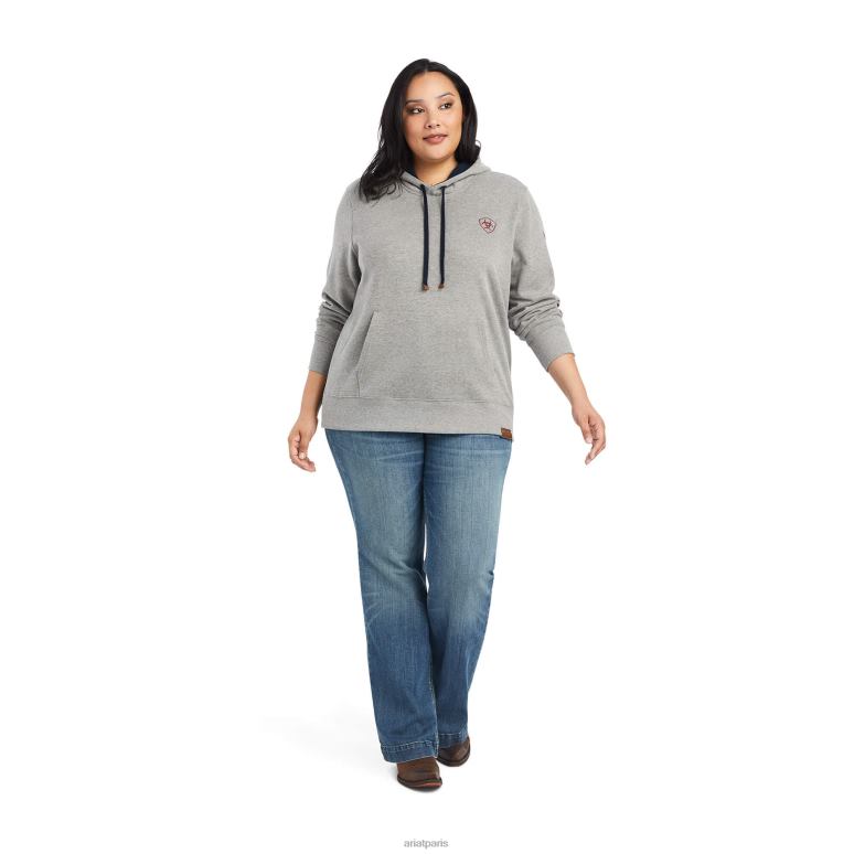 RJ66P3384 sweat à capuche chimayo Thunderbird Ariat hauts gris chiné femmes