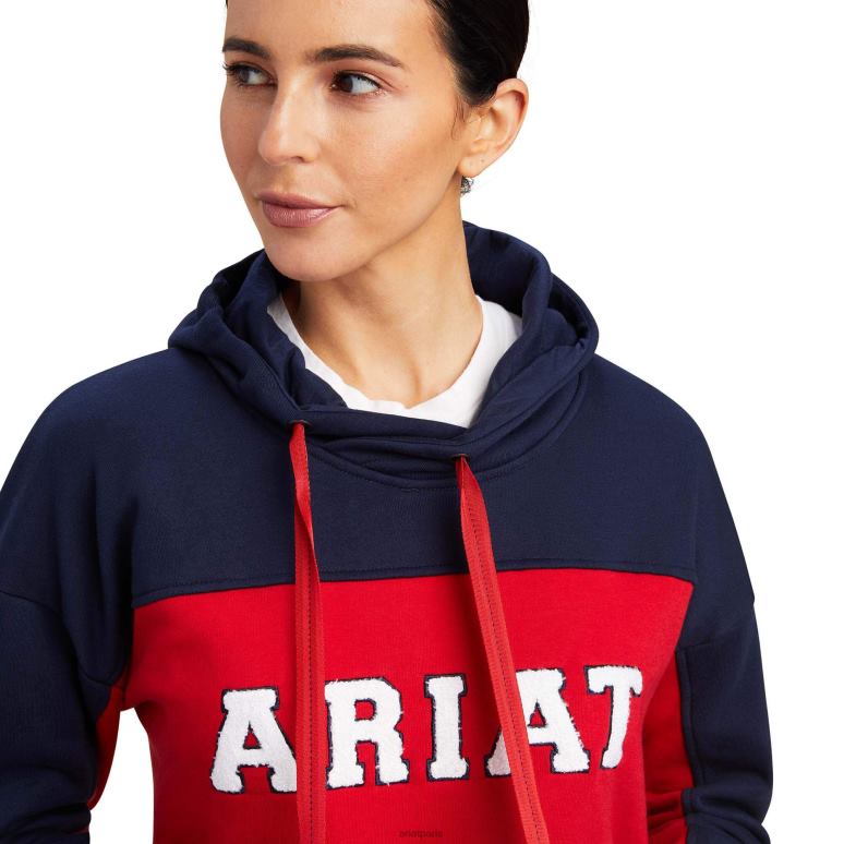 RJ66P3407 sweat à capuche équipe rabere Ariat hauts marine femmes