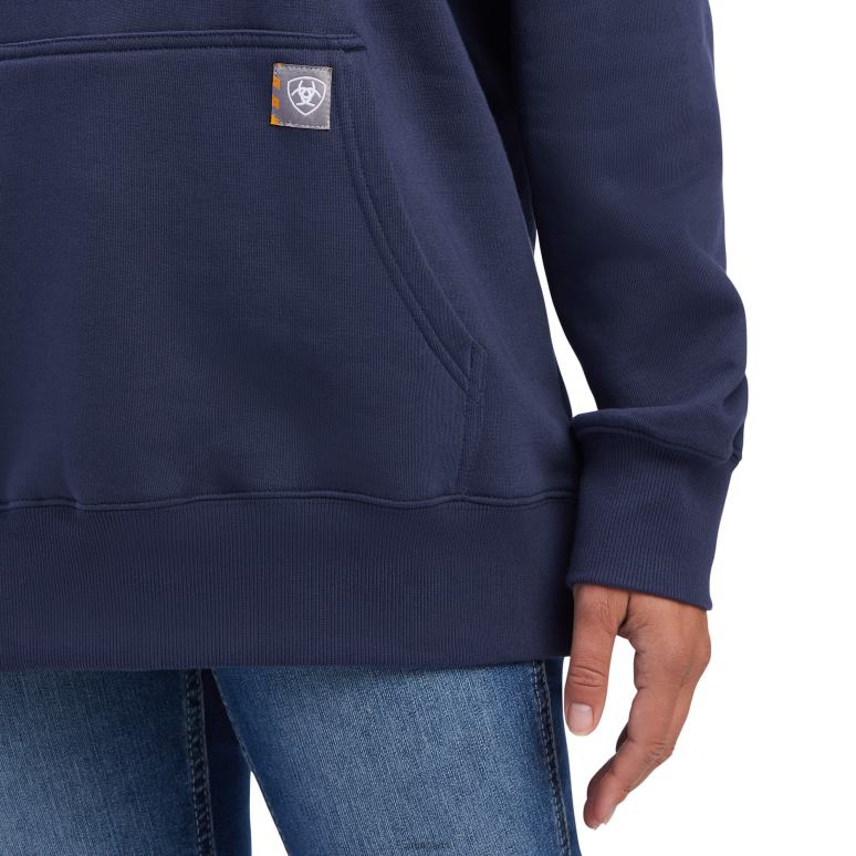 RJ66P3417 sweat à capuche graphique avec drapeau aztèque Ariat hauts humeur indigo femmes