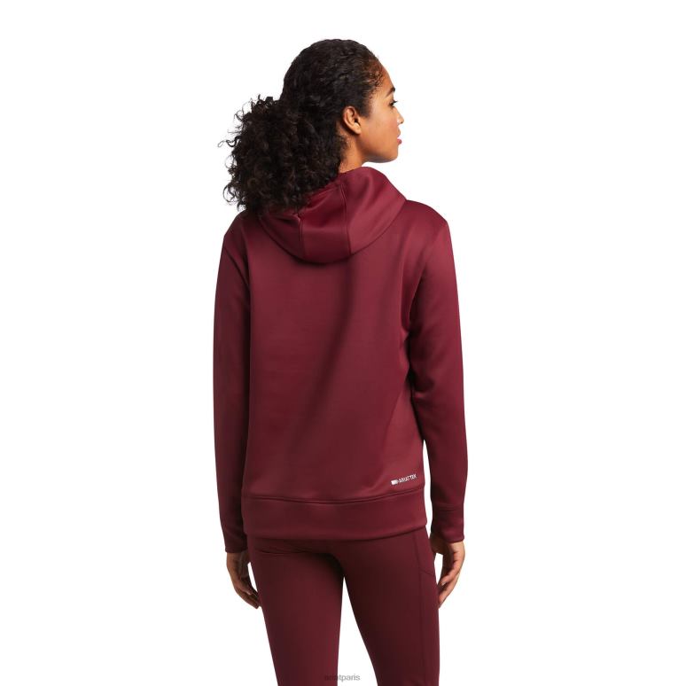 RJ66P3435 sweat à capuche tek Ariat hauts zinfandel femmes