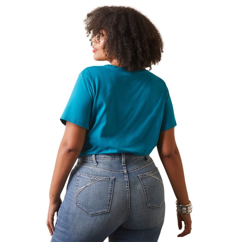 RJ66P2889 t-shirt avec logo Real Boot Kickin' Ariat hauts panache exotique femmes