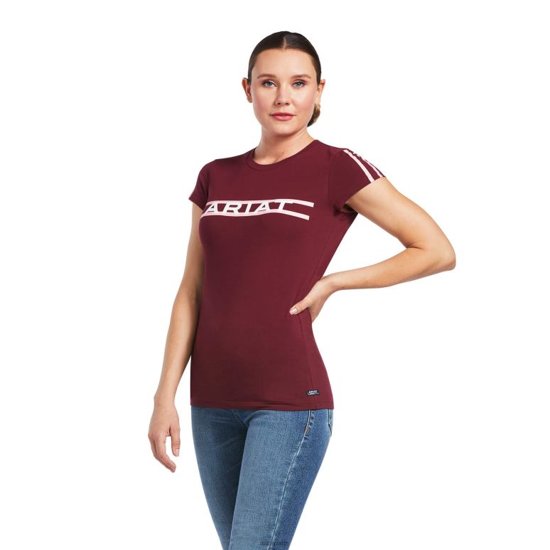 RJ66P2900 t-shirt à logo Ariat hauts zinfandel femmes