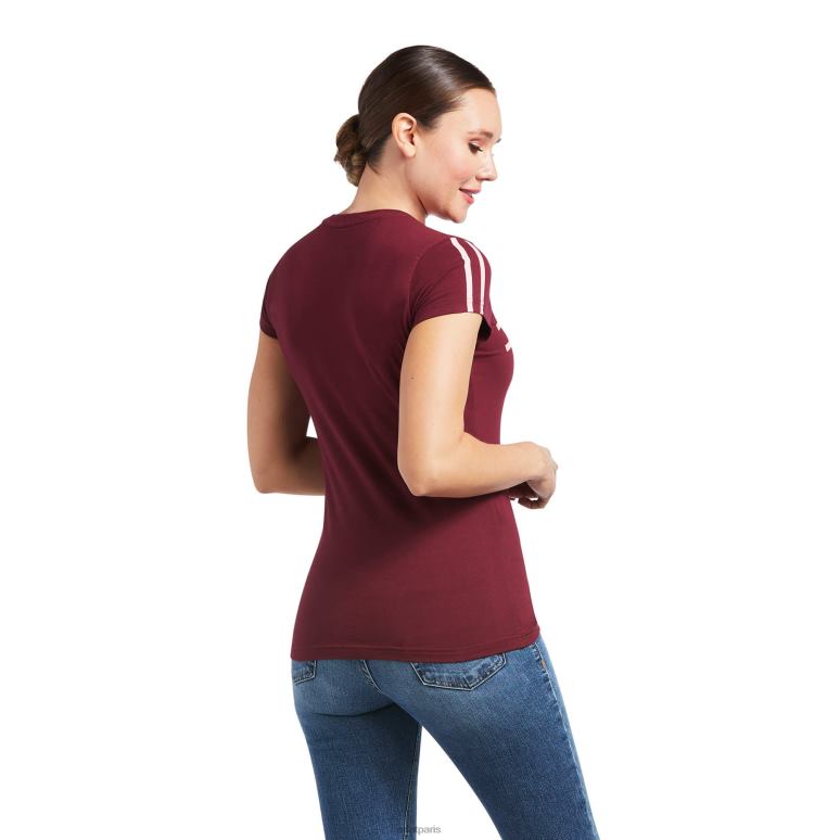 RJ66P2900 t-shirt à logo Ariat hauts zinfandel femmes