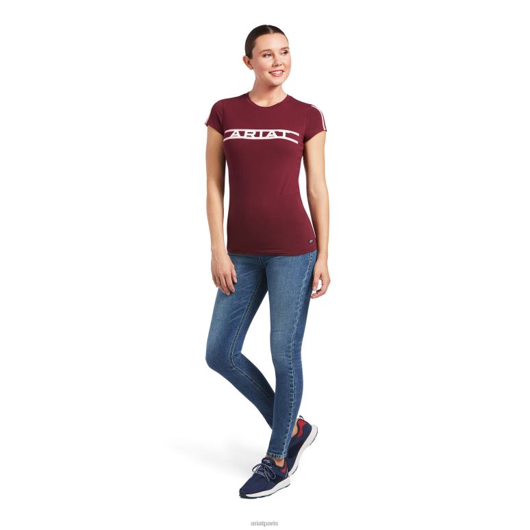 RJ66P2900 t-shirt à logo Ariat hauts zinfandel femmes