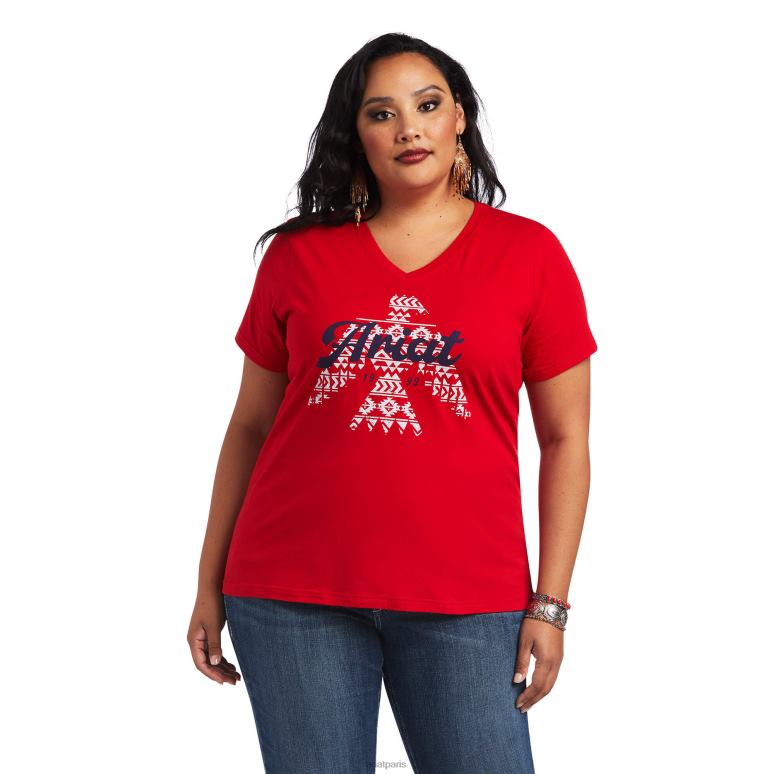 RJ66P2911 vrai tee-shirt firebird Ariat hauts salsa femmes