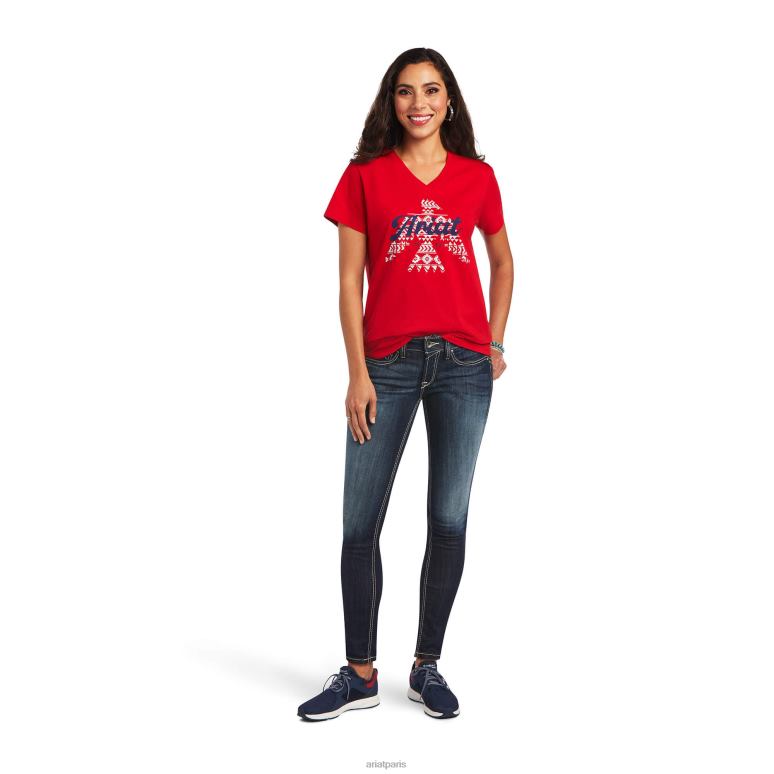RJ66P2911 vrai tee-shirt firebird Ariat hauts salsa femmes