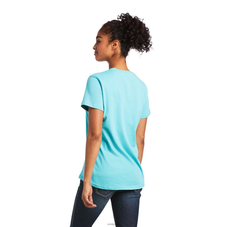 RJ66P2932 t-shirt à logo fort en coton rebar Ariat hauts ruisseau des prés femmes