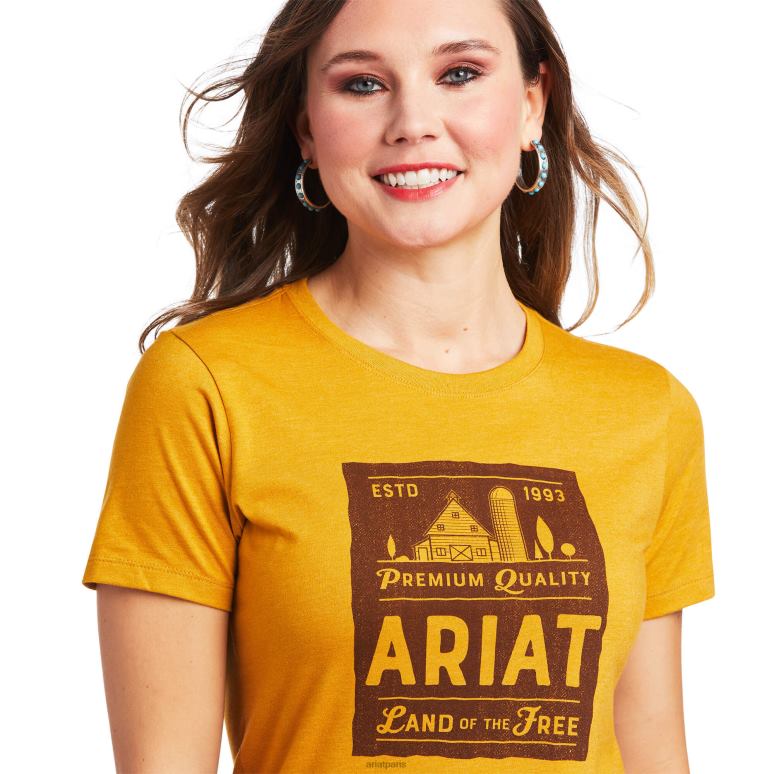 RJ66P2936 t-shirt des terres agricoles Ariat hauts bruyère d'argousier femmes