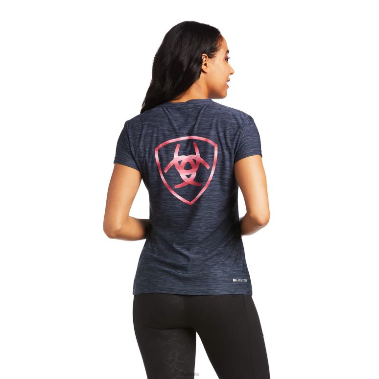 RJ66P2951 haut à logo lagon Ariat hauts nuits bleues femmes