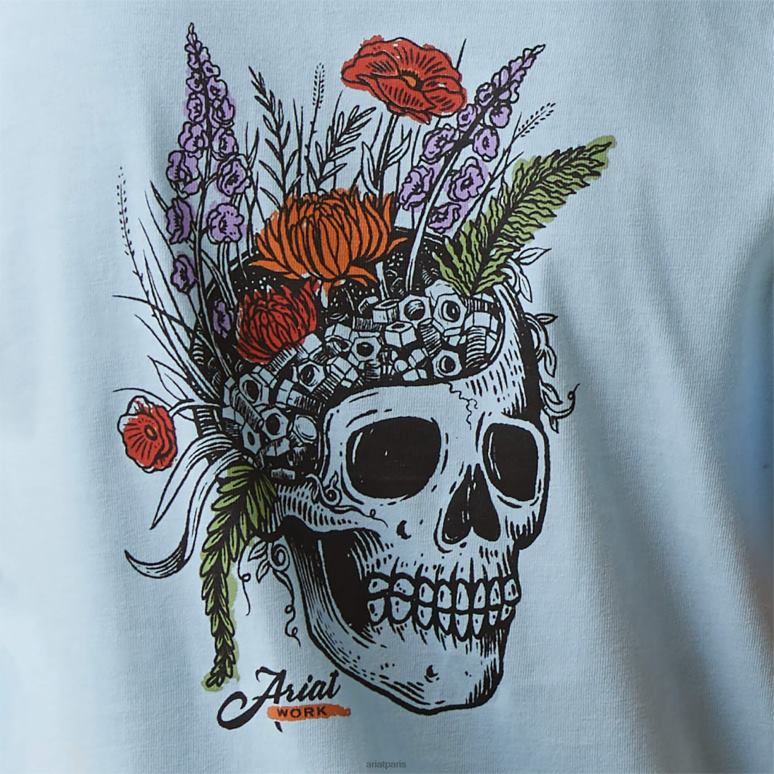 RJ66P2964 t-shirt graphique à col roulé rebar cottonstrong Ariat hauts ciel clair femmes