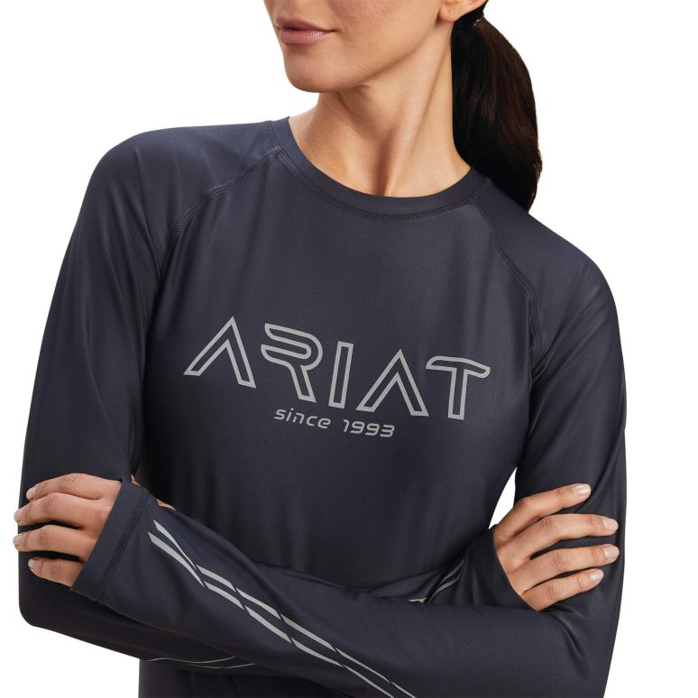 RJ66P3030 tee-shirt Lumina Ariat hauts ébène femmes