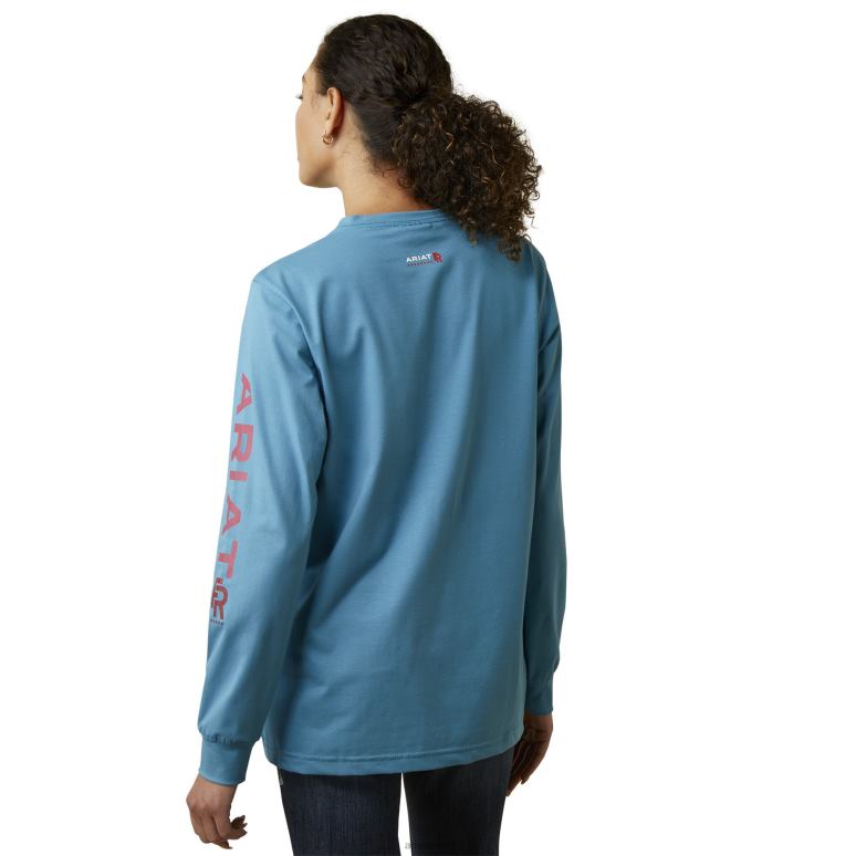 RJ66P3050 t-shirt stretch à logo Ariat hauts pied d'alouette femmes