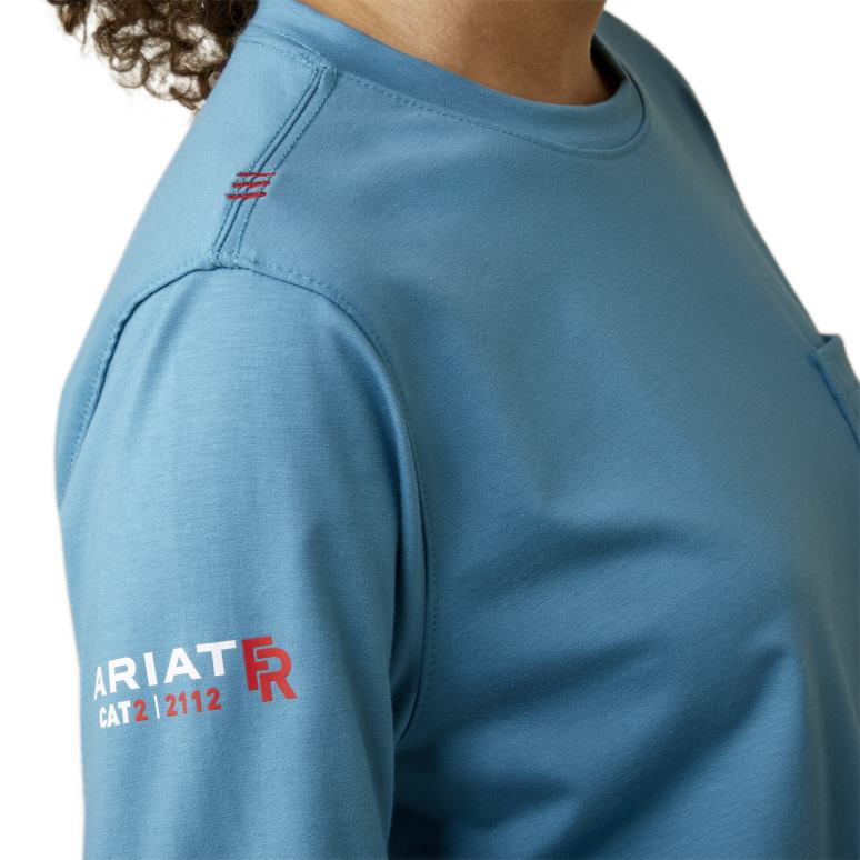 RJ66P3050 t-shirt stretch à logo Ariat hauts pied d'alouette femmes